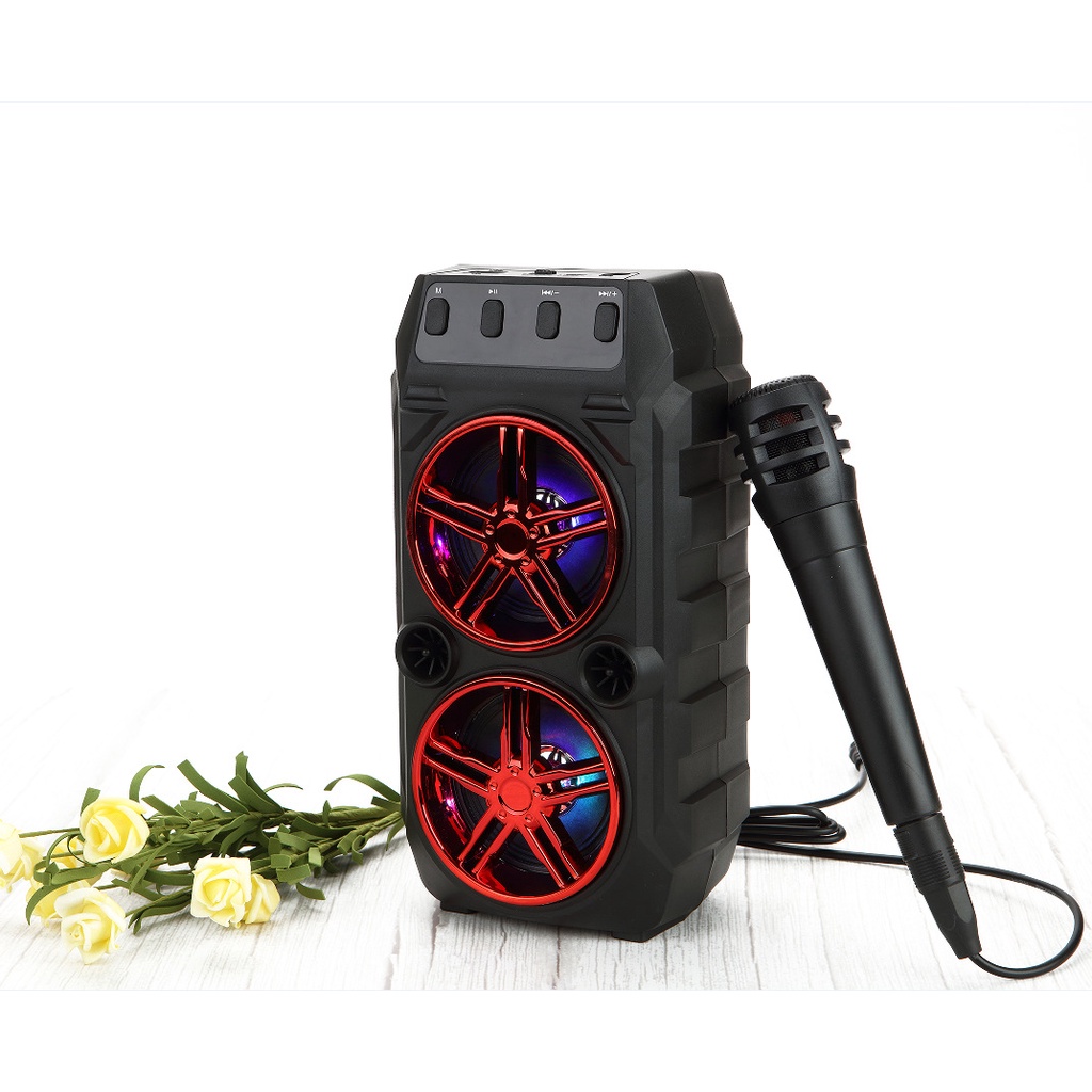 Loa Bluetooth Hát Karaoke Tặng Kèm Mic Hát Nghe Nhạc Cực Đã Âm Bass Cực Mạnh Hát Cực Hay Âm Thanh Tốt  Bảo Hành 12 Tháng