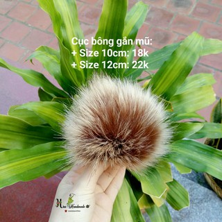 Cục bông gắn mũ (cúc bấm)