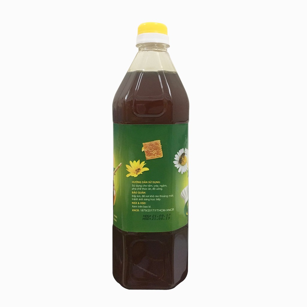 Combo Mật Ong Thiên Nhiên 5 Sạch Honeyboy 1kg và Mật Ong thô 1 lít tặng tinh bột nghệ