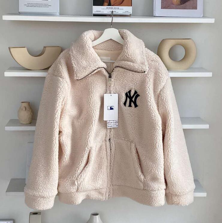 Fashion MLB NY Letters Embroidery Lambswool Coat Casual Couple Jacket | BigBuy360 - bigbuy360.vn