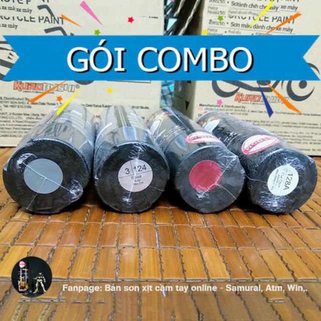 Sơn Samurai combo màu đỏ nhám