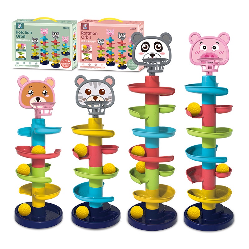 ZHAN QI TOYS Set đồ chơi tháp bóng lăn đáng yêu vui nhộn cho trẻ em