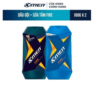 Combo Dầu Gội X-Men Nước hoa Fire 180G + Sữa Tắm X-Men Nước hoa Fire 180G