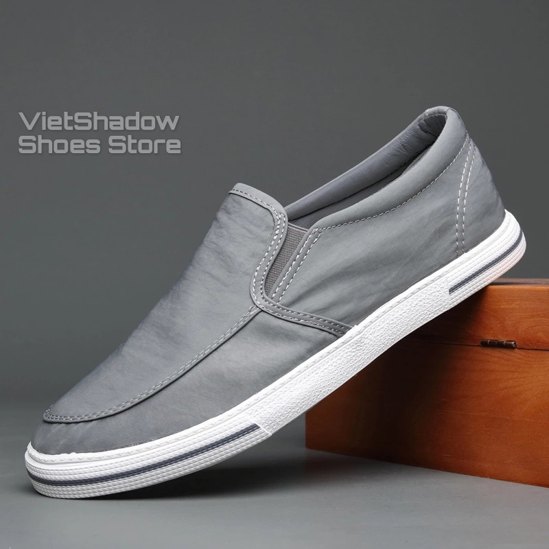 Slip on nam 2020 - Giày lười vải nam cao cấp BAODA - Vải polyester (gió) chống thấm 4 màu tuyệt đẹp - Mã 20062