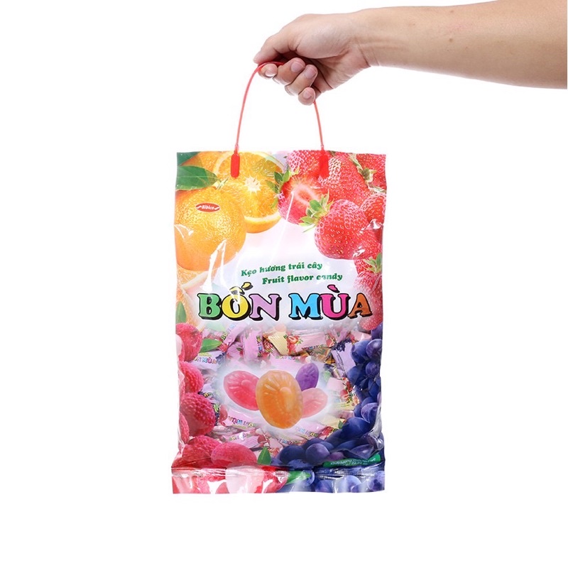 KẸO TRÁI CÂY 4 MÙA - KẸO HƯƠNG TRÁI CÂY BỐN MÙA 650g