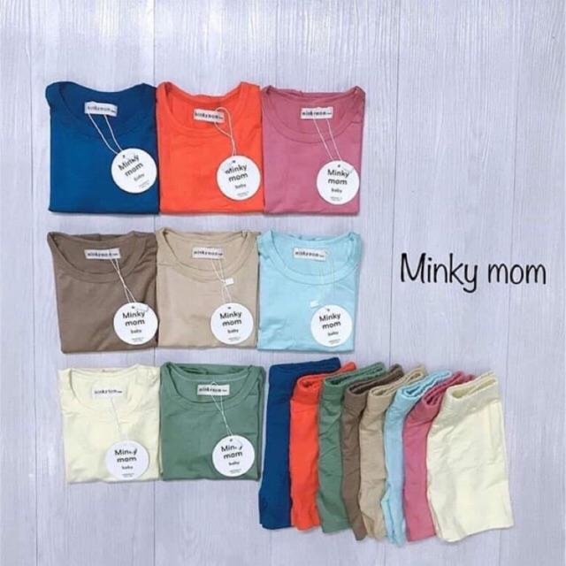 [Hàng Mới Về]_Bộ Cộc Tay Minkey Mom Co Giãn 4 Chiều, Mềm Mát