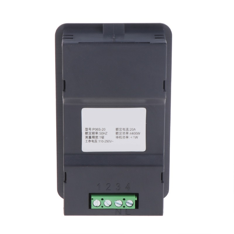 INN 20/100A AC LCD Digital Panel Power Watt Meter Monitor Voltage KWh Voltmeter Ammeter