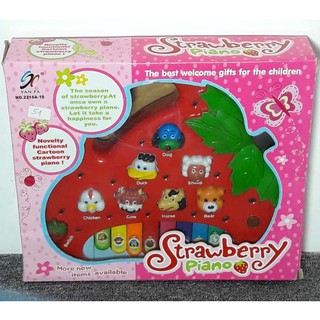 Đàn quả dâu  STRAWBERY PIANO CHO BÉ - ĐỒ CHƠI NHẠC VÀ ĐIỆN TỬ- 2216A-15