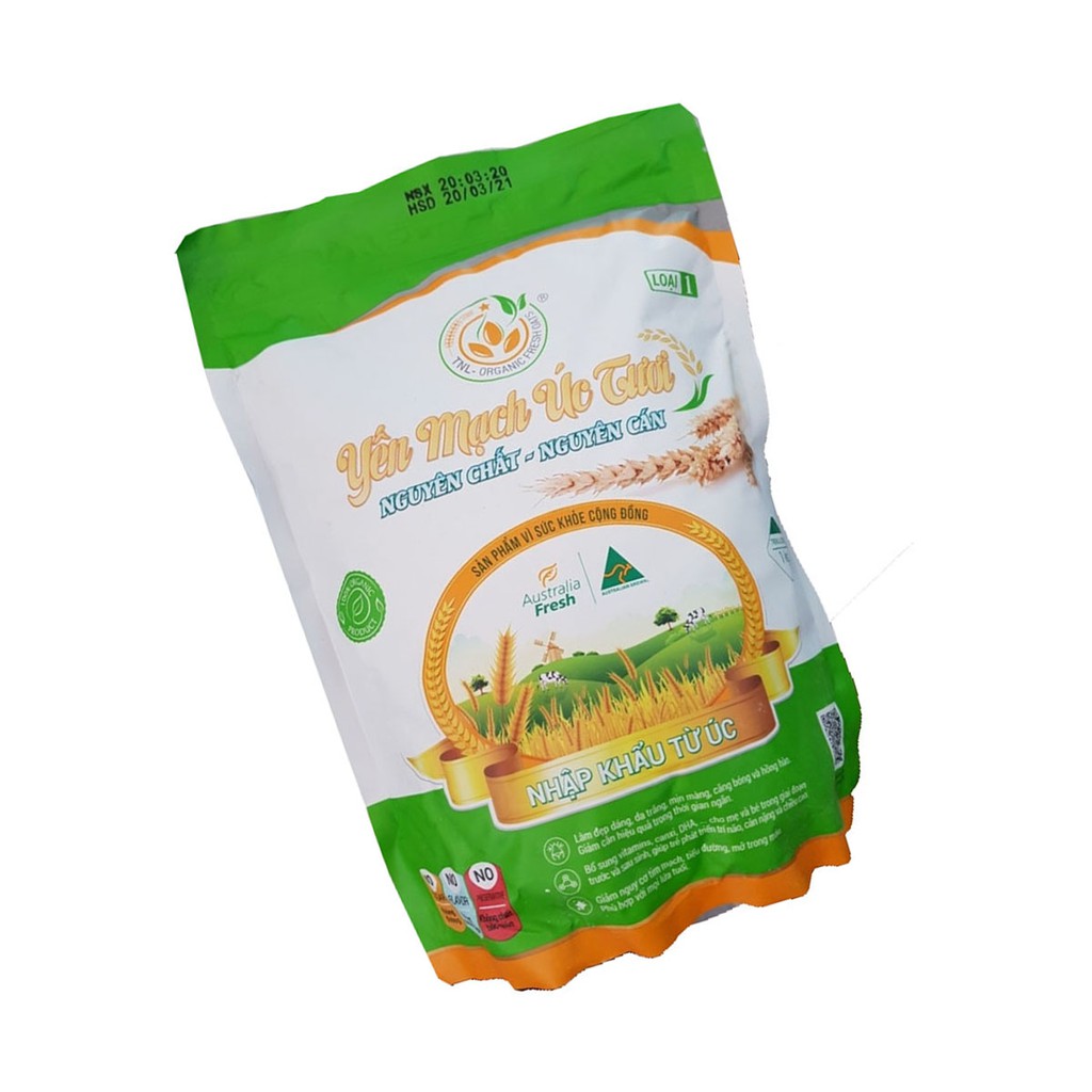 [ Chính Hãng - Kèm Thực Đơn ] Bột Yến Mạch Úc Tươi Nguyên Chất, Nguyên Hạt (1kg) Loại 1 Hỗ Trợ Giảm Cân Nhanh,Làm Đẹp Da