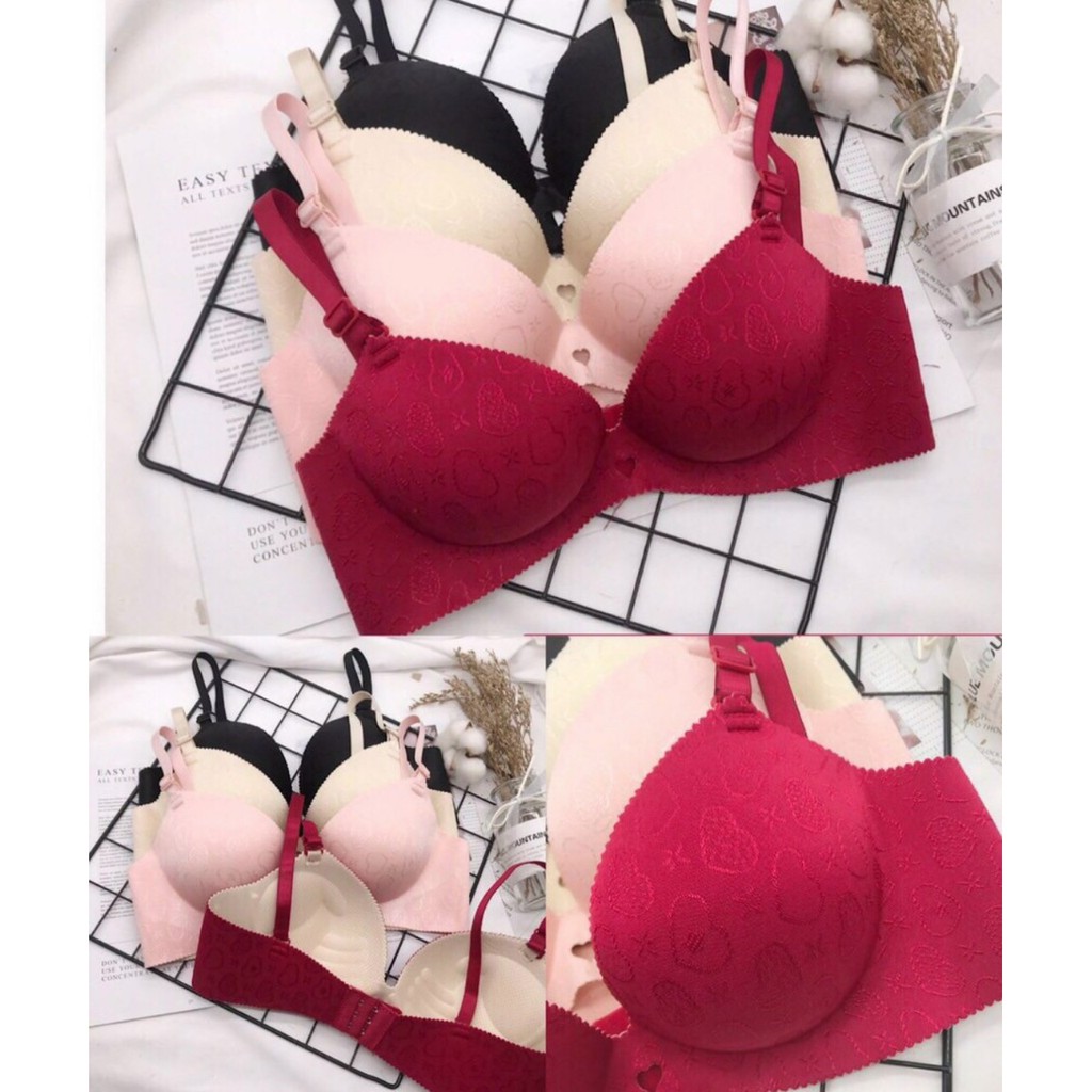 Sale OFF 60%: Áo ngực su gấm không gọng( QC01) thông hơi đệm vừa 2 -2,5 cm cao cấp