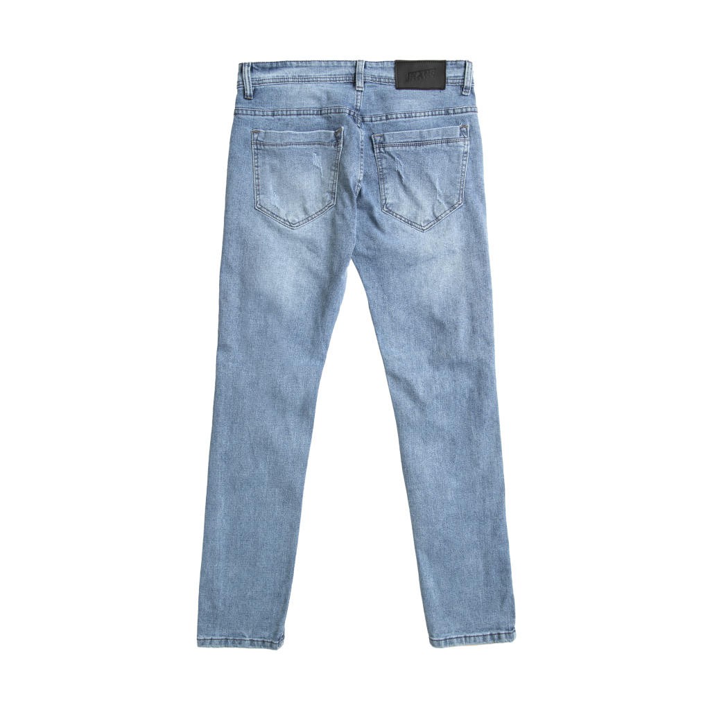 Quần Indigo Blue Slim Fit Ripped Jean