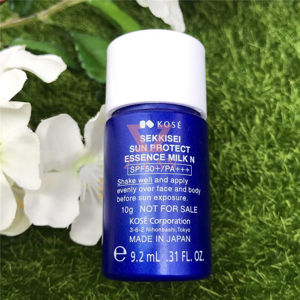 Kose Kem Chống Nắng Dạng Sữa SEKKISEI SUN PROTECT ESSENCE MILK SPF50/PA++++ 10g - Xách Tay Chính Hãng