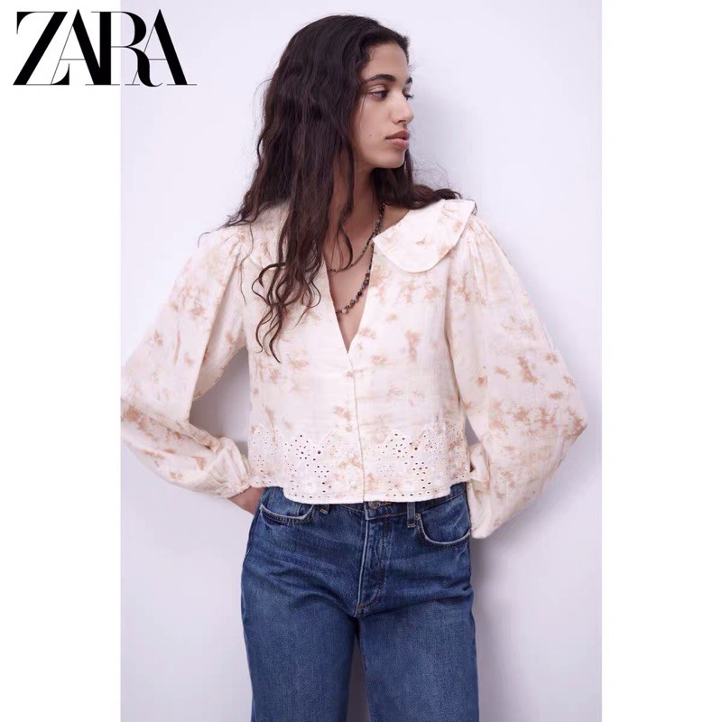 Áo blouse hoa nhí Zara xuất