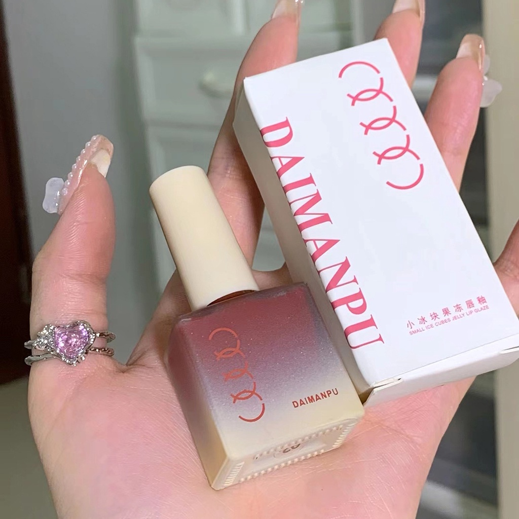 Son Kem Hiệu Ứng Gương Dưỡng Ẩm Môi Thiết Kế Hình Viên Đá DAIMANPU