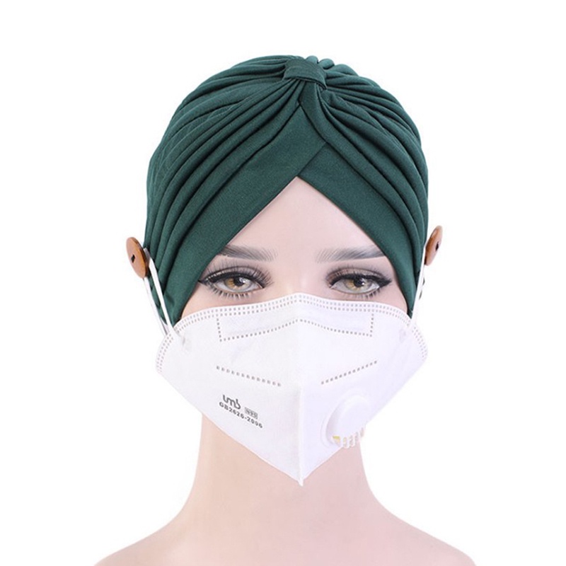 Mũ Turban Có Nút Cài Bảo Vệ Tai Cho Người Lớn Mới Tập Ngoài Trời