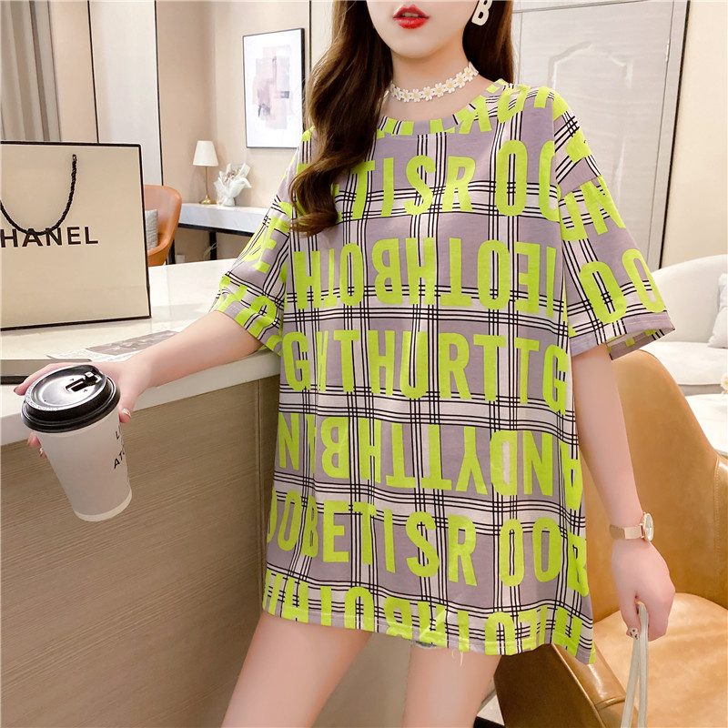 2021 Women's Blouse Summer Short sleeve T shirt Fashion Clothing Round Neck Student Tees/ Clothes Tees