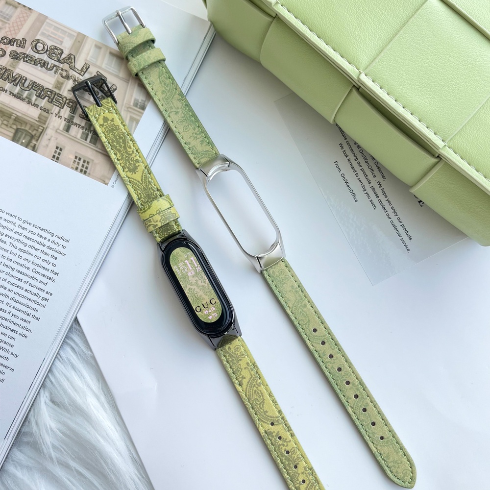 Dây Đeo Tay Thay Thế Bằng Da Thời Trang Cho Xiaomi Mi Band 6 5 4 3 Mi Band 5