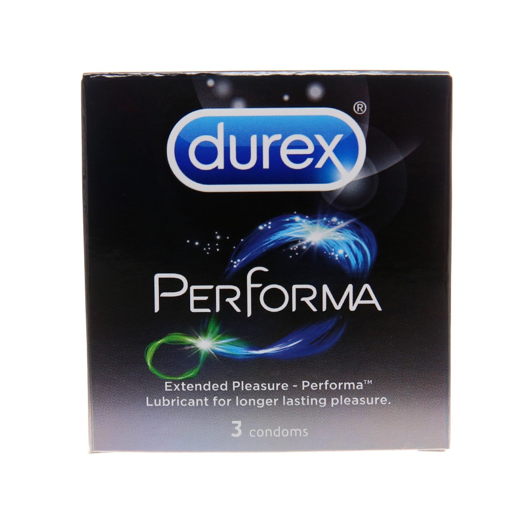 [SẢN PHẨM 1K] Bao cao su DUREX PERFORMA Hộp 3 cái Kéo dài thời gian yêu- CHÍNH HÃNG (Khuyến mãi 1K)