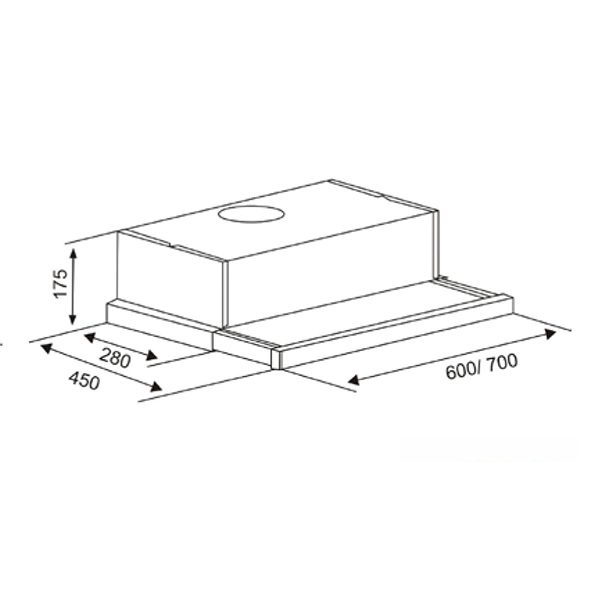 Máy hút mùi âm tủ Faster-SYP 7222-70cm,lực hút 850m³/h-Máy hút khói khủ mùi nhà bếp tốt khỏe,chính hãng giá rẻ-bh 24t