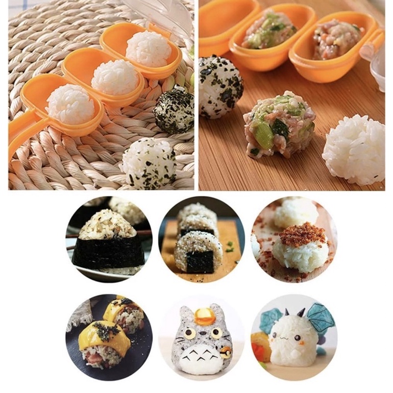 Khuôn lắc cơm tạo hình tròn cho bé ăn