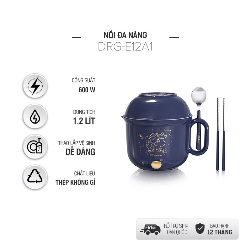 Nồi Lẩu Mini Đa Năng 1.2L Bear DRG-E12A1 - Chính Hãng