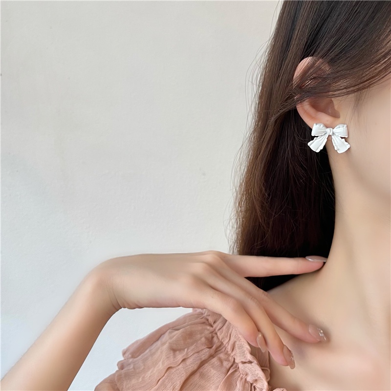Bông Tai Kim Bạc 925 Hình Nơ Màu Sắc Dễ Thương Thời Trang Mùa Hè Dành Cho Nữ