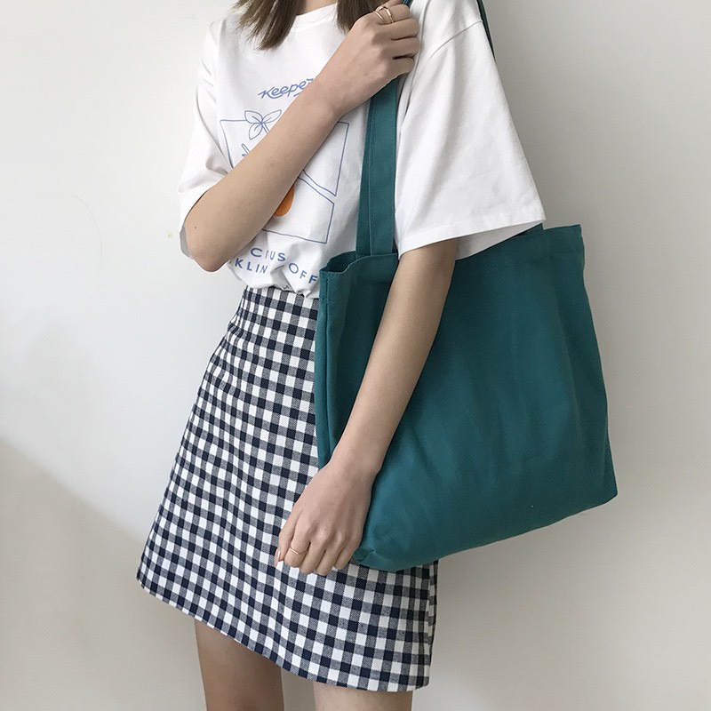 Túi tote đeo vai trơn thời trang cho nữ