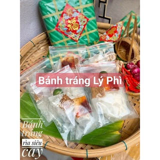 Bánh tráng phơi sương muối tôm hành phi, bánh tráng dẻo, muối tôm hành phi sate