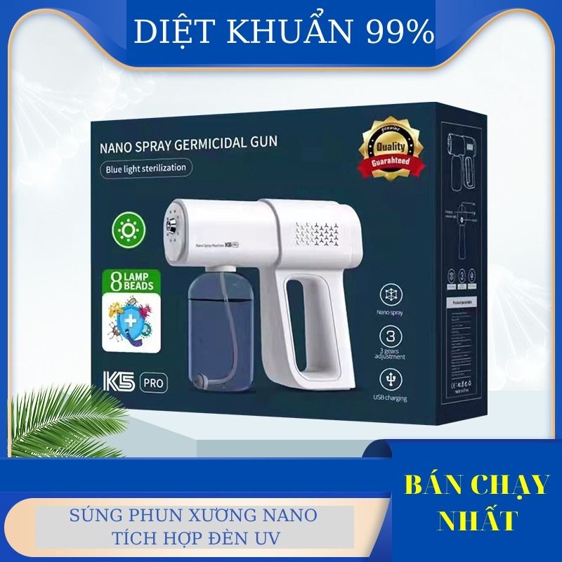 Máy Xịt Khử Khuẩn Cầm Tay, Súng Phun Khử Khuẩn- Pro Cao Cấp Chính Hãng -Công Nghệ Số BV
