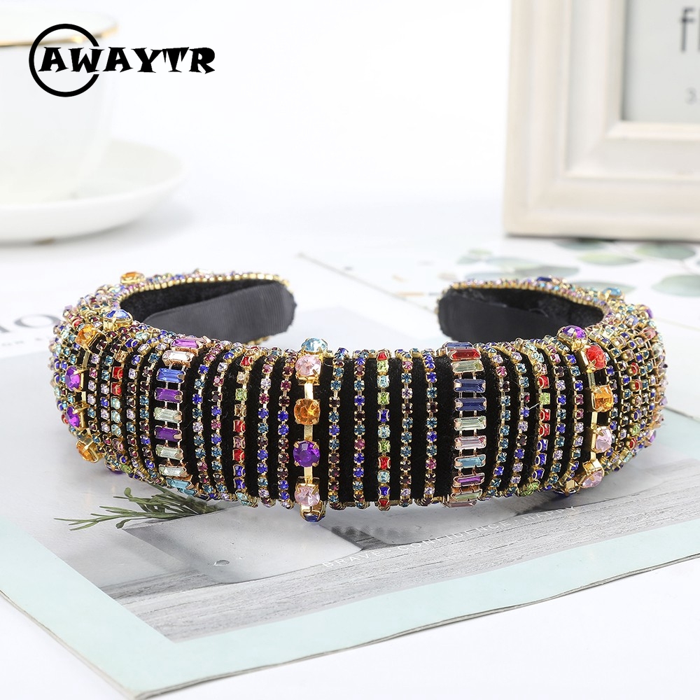 Băng đô cài tóc đính đá thanh lịch cho nữ