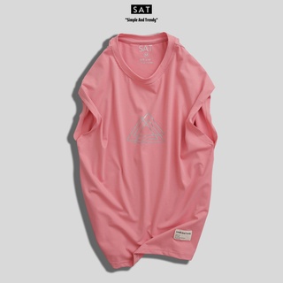 Áo thun ba lỗ tanktop nam PYRAMID-02, vải cotton mềm mịn, dày dặn, trẻ trung chuẩn form SAT
