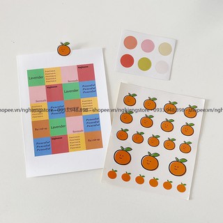Sticker Dán Trang Trí Sổ, Đồ Dùng Hình Quả Cam