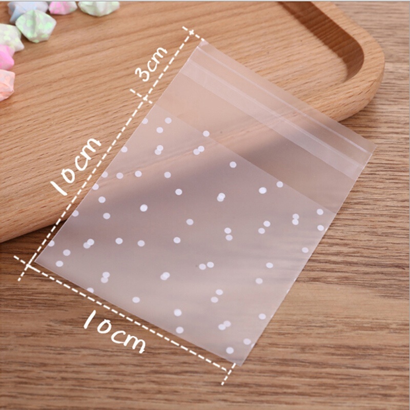 Set 100 Túi Nhựa Trong Suốt Đựng Bánh Kẹo Xinh Xắn