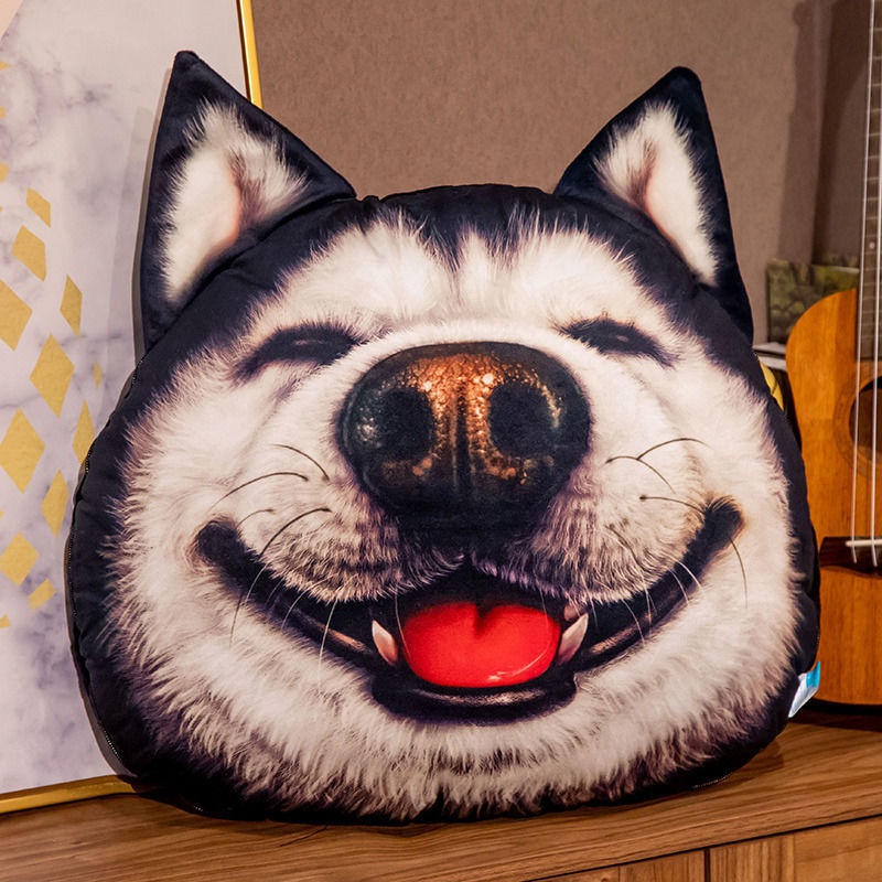 Gối Ôm Hình Chú Chó Husky 3d Dễ Thương