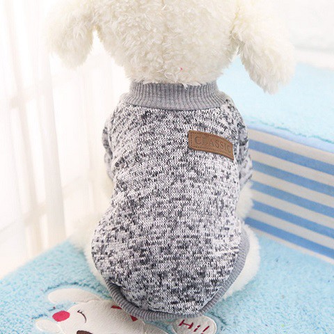 Áo Sweater Chất Vải Tổng Hợp Giữ Ấm Cho Chó/Mèo