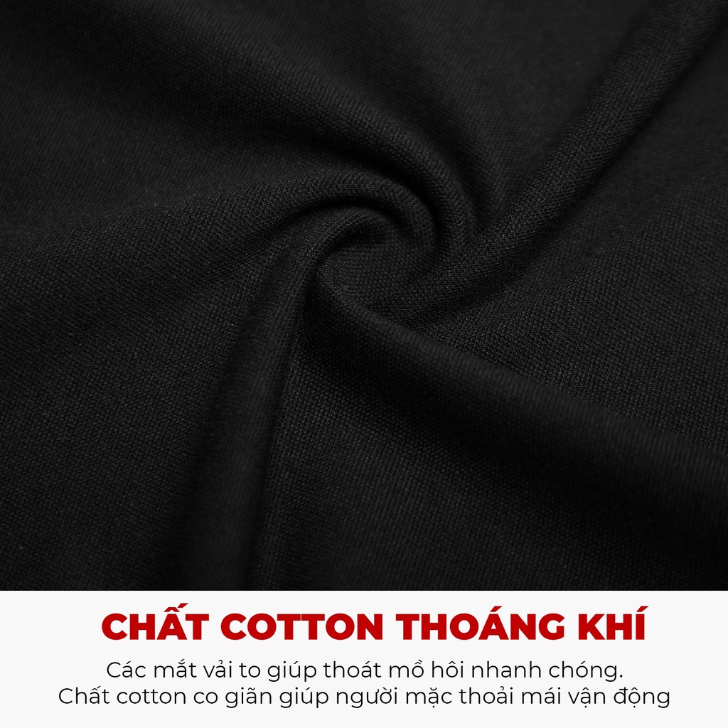 Áo polo nam cao cấp vải cá sấu cotton co giãn phối kẻ sọc Hiddle | H7-T1