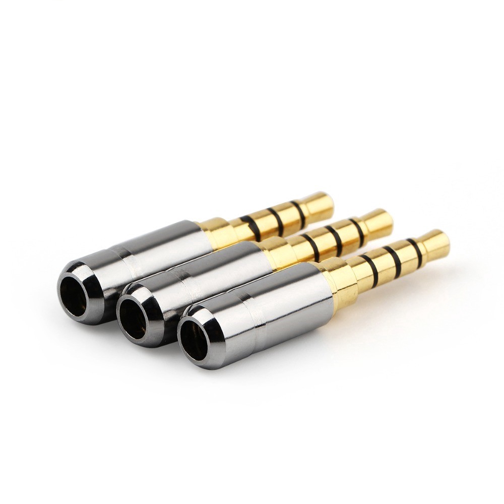 Jack Cắm Tai Nghe 3.5 mm 1/8'' Stereo 2/3/4 Cực Mạ Vàng