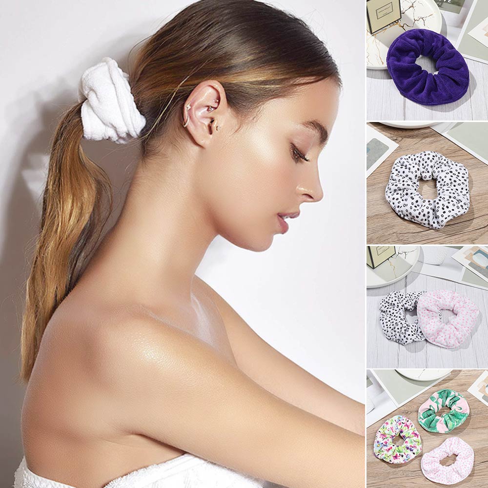 Dây buộc tóc thể thao bằng sợi micro co giãn thấm hút tốt thiết kế xinh xắn dành cho nữ