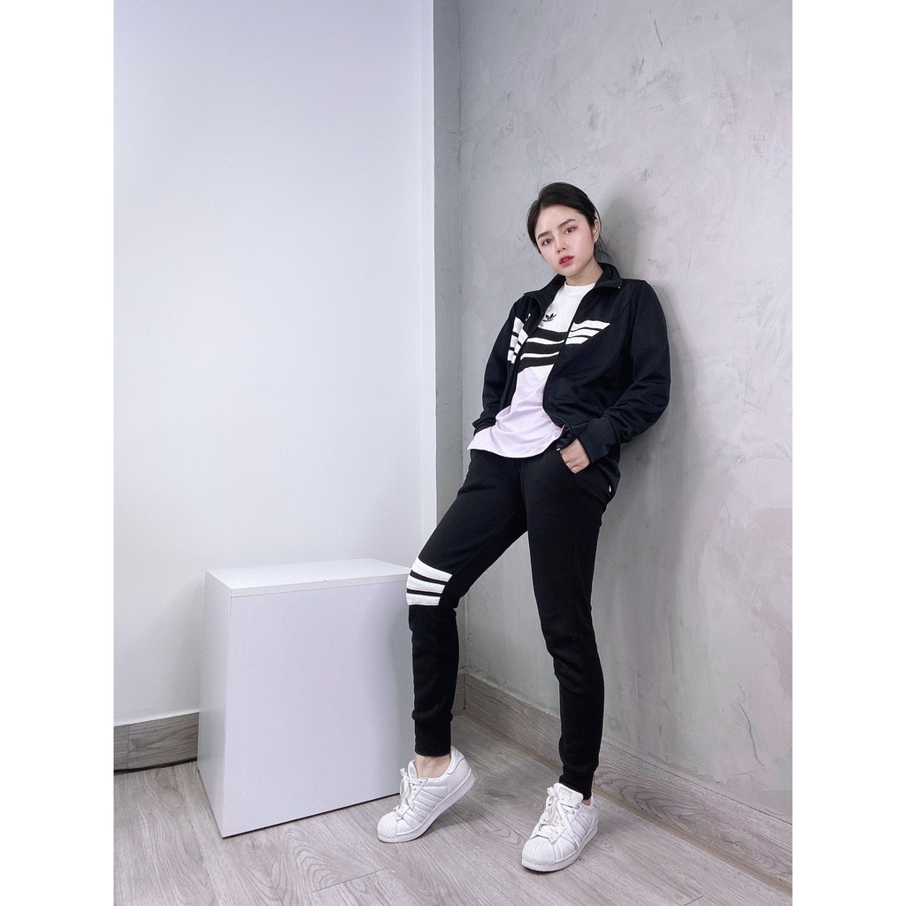 Set áo khoác 3 sọc cực chất 🐾Hàng Cambodia Xuất Xịn, chất cotton bền đẹp #hangthethao #thoitrangnu #giare