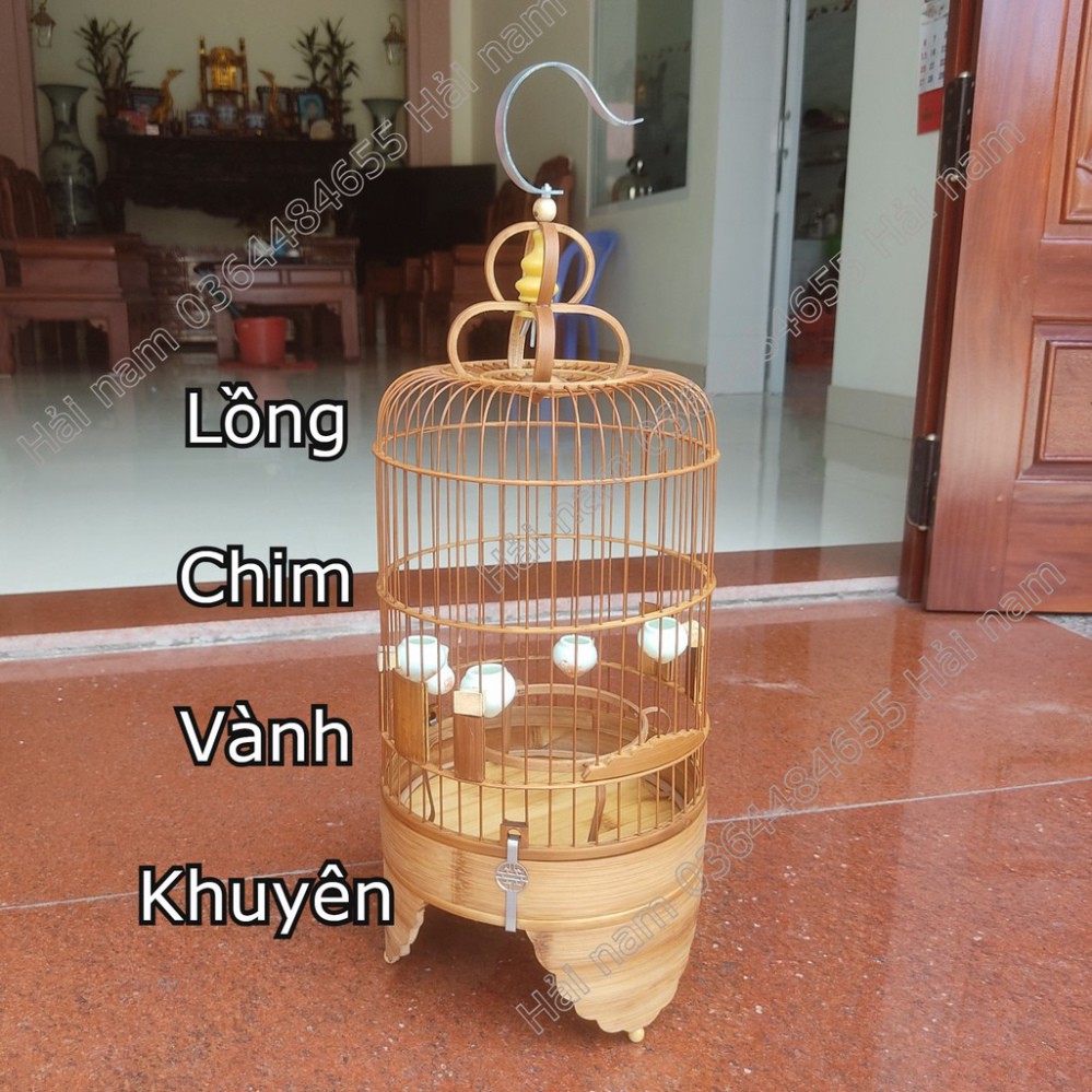 Lồng chim vành khuyên - Lồng chim tre đường kính 22 cm
