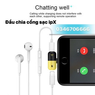 Jack chia 2 đầu Lightning