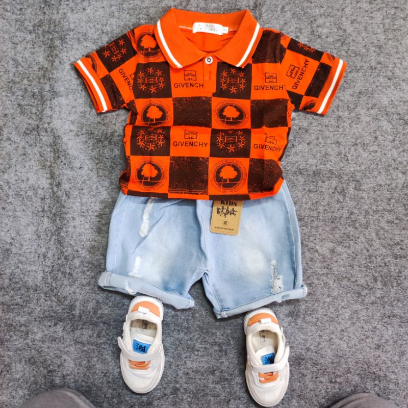 Set POLO và quần JEAN cho bé trai.