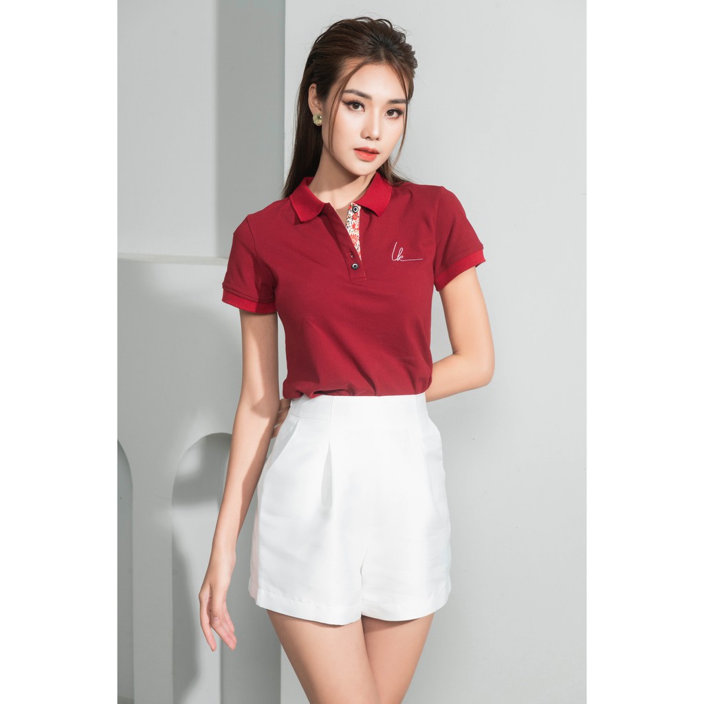 Áo Polo nữ thêu chữ LEIKA