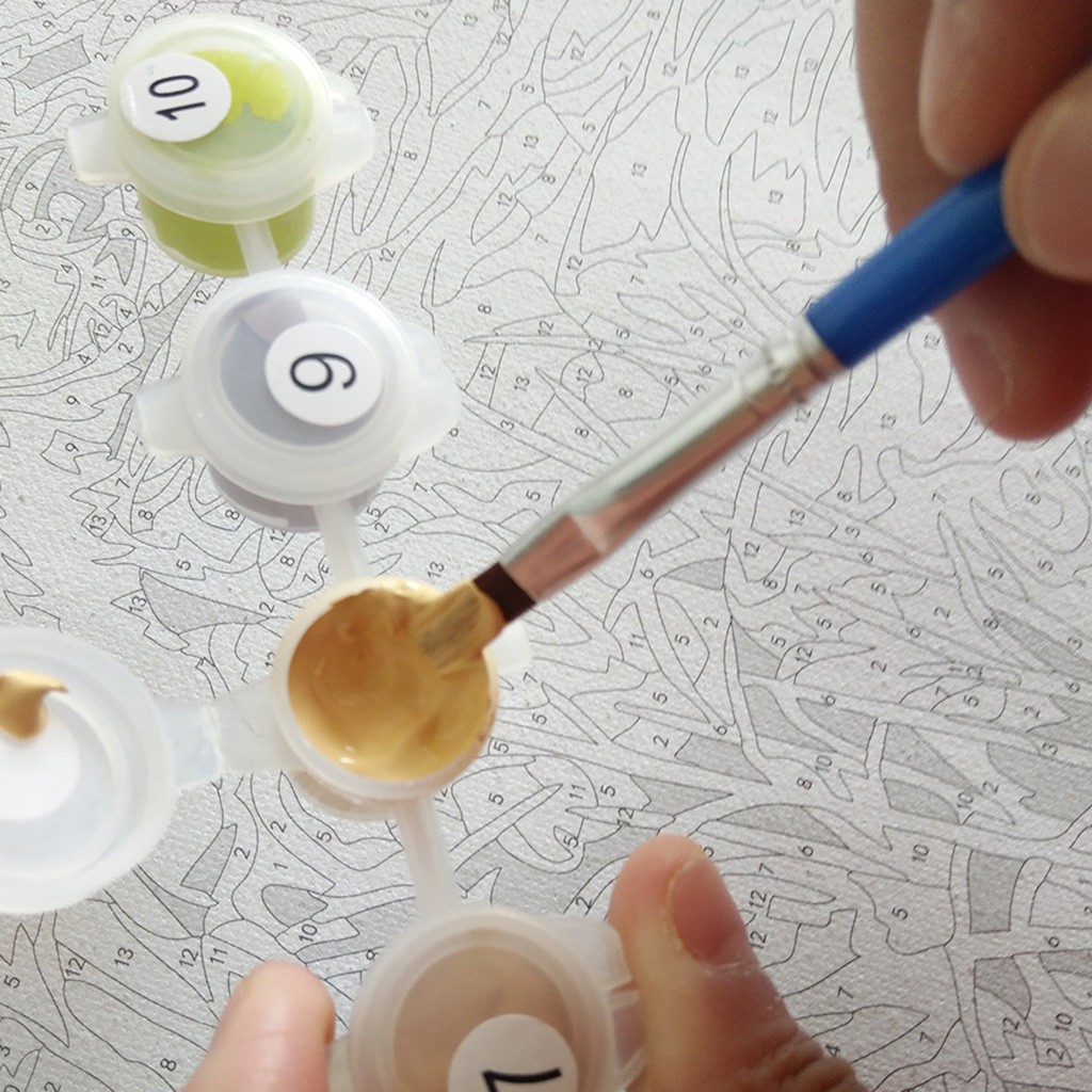 Bộ tranh sơn dầu tô màu theo số dùng trang trí nhà cửa DIY | BigBuy360 - bigbuy360.vn