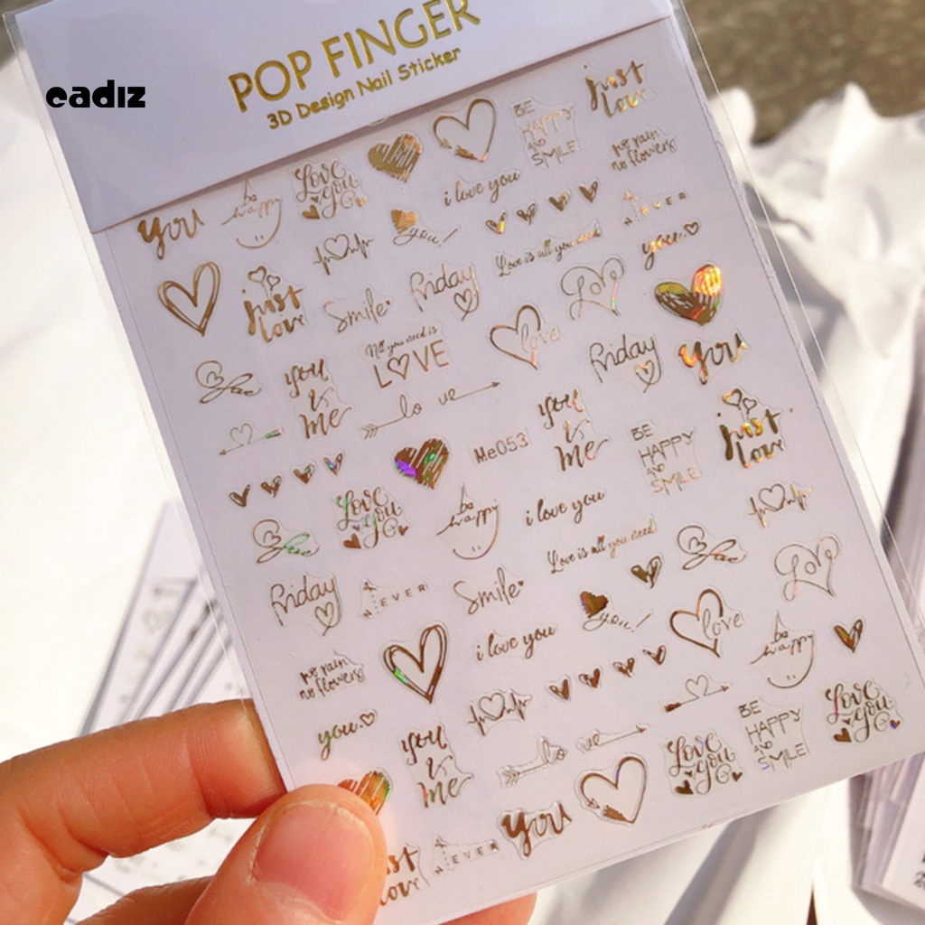 [Hàng mới về] Miếng dán móng chủ đề lễ tình nhân tự dính cho người đang yêu