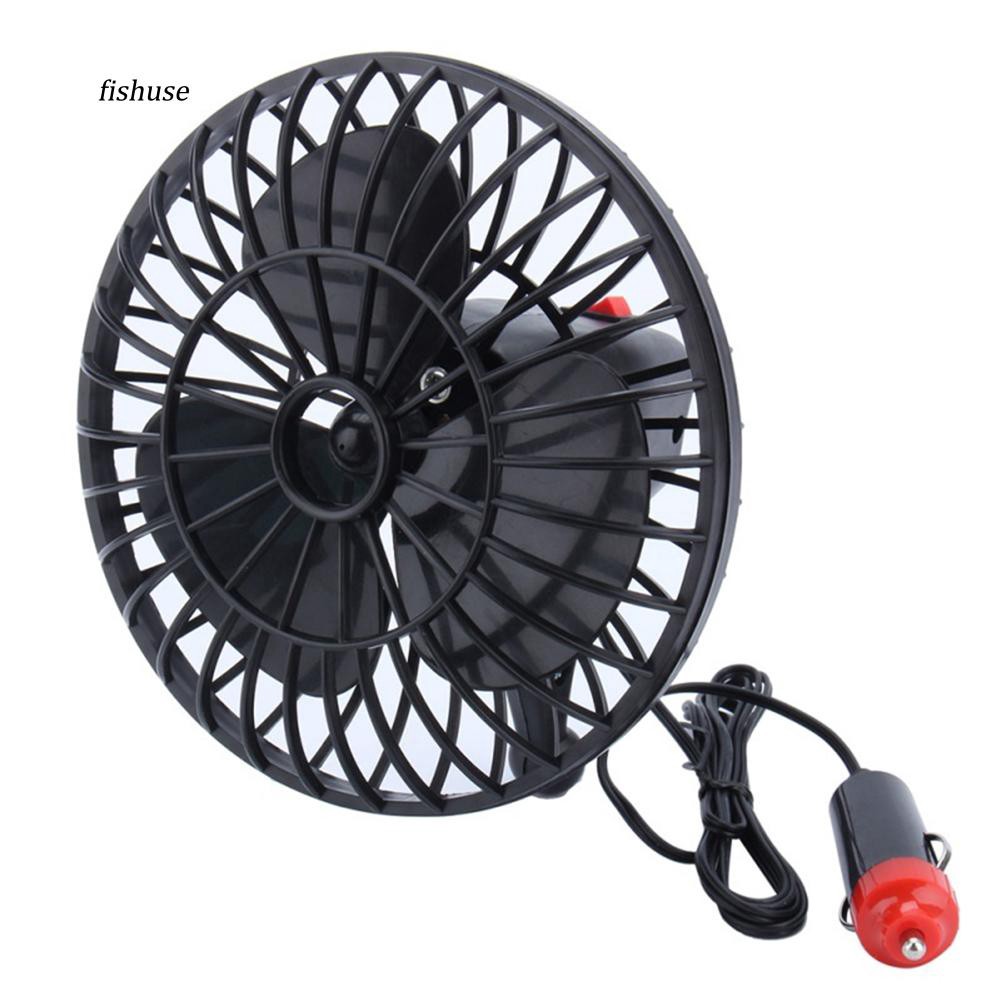 Bộ quạt điện mini 12V dùng trên xe ô tô kèm giác hút