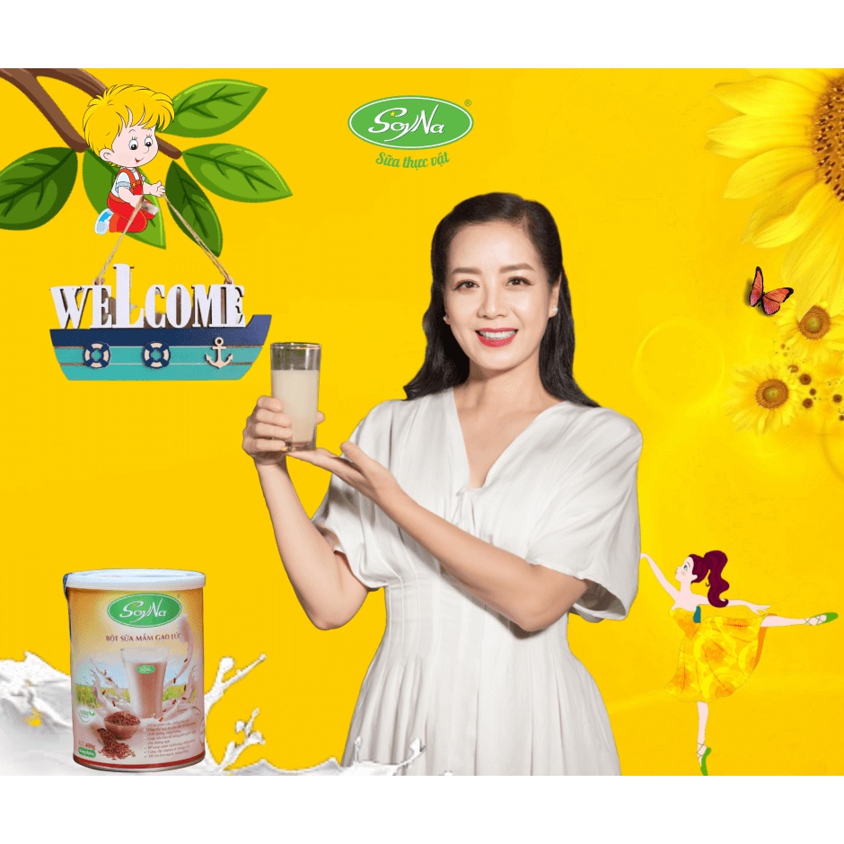 Bột sữa mầm Gạo Lứt SoyNa 400g chính hãng kèm quà tặng