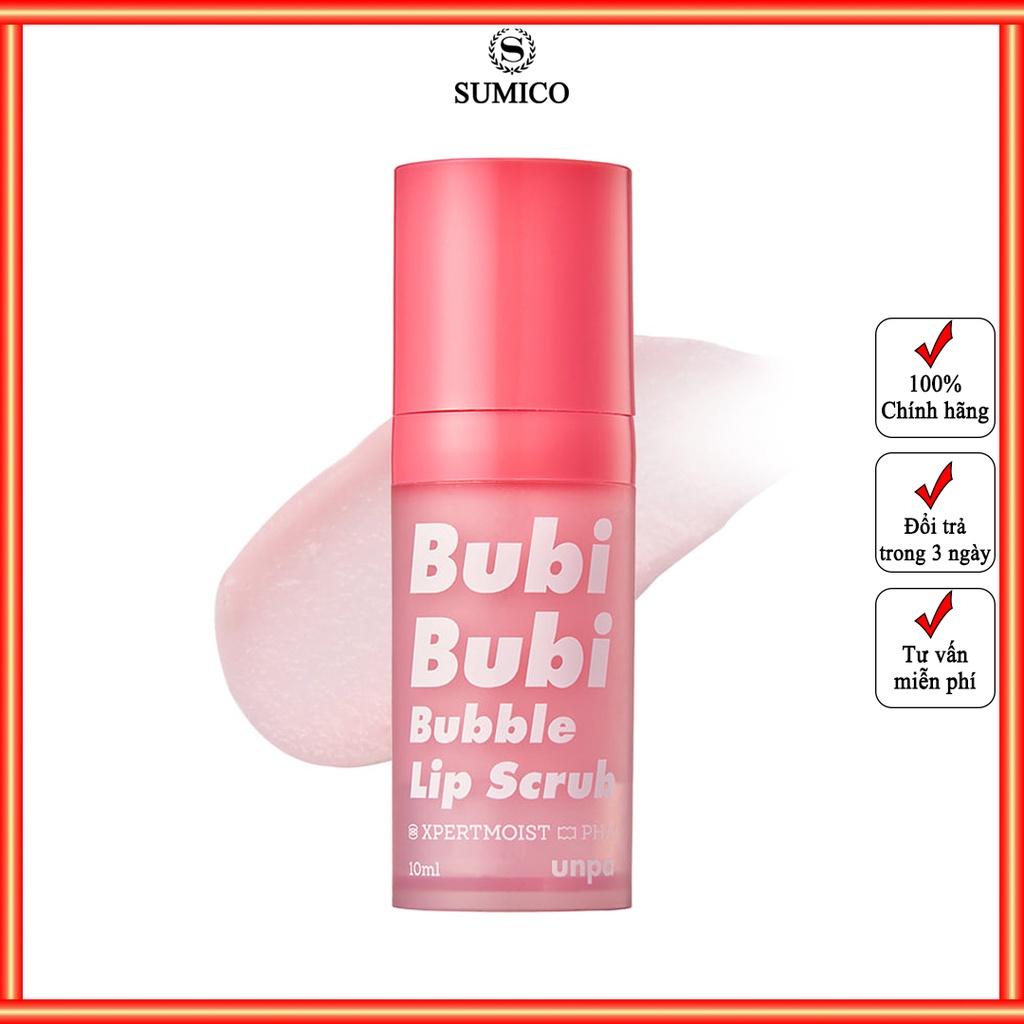 Tẩy da chết môi sủi bọt Bubi Lip, Tẩy da chết môi sủi bọt Bubi Bubi Lip By Unpa 12ml