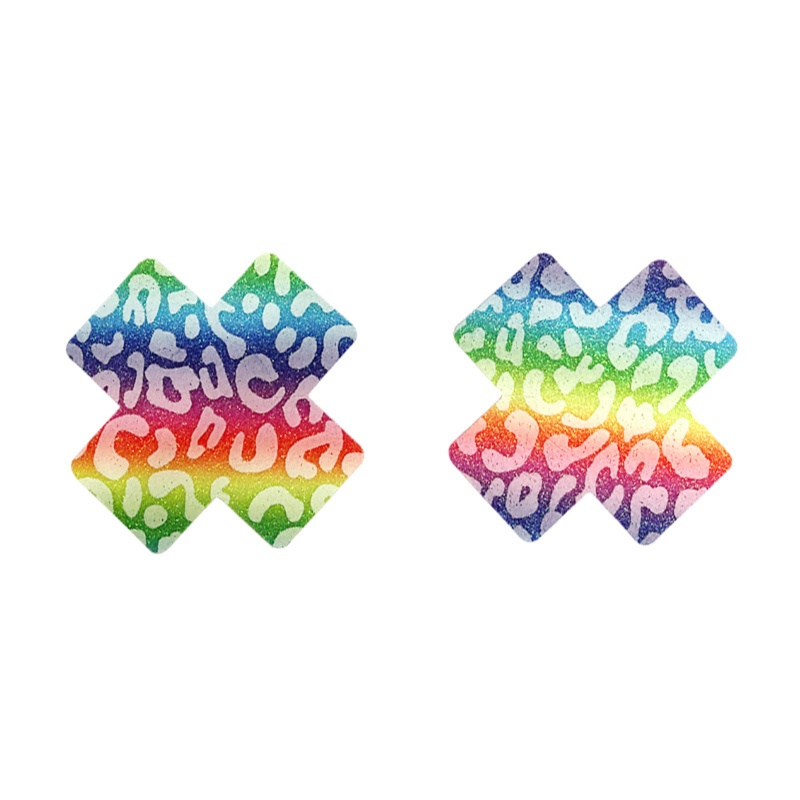 Youyo Áo Ngực Cầu Vồng Ngôi Sao Trái Tim Lấp Lánh Đầy Màu Sắc Dùng Một Lần