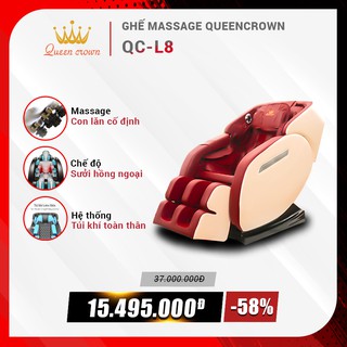 Ghế Massage Toàn Thân QueenCrown QC L8 - Ứng dụng công nghệ massage 3D hiện đại bằng hệ thống con lăn cố định